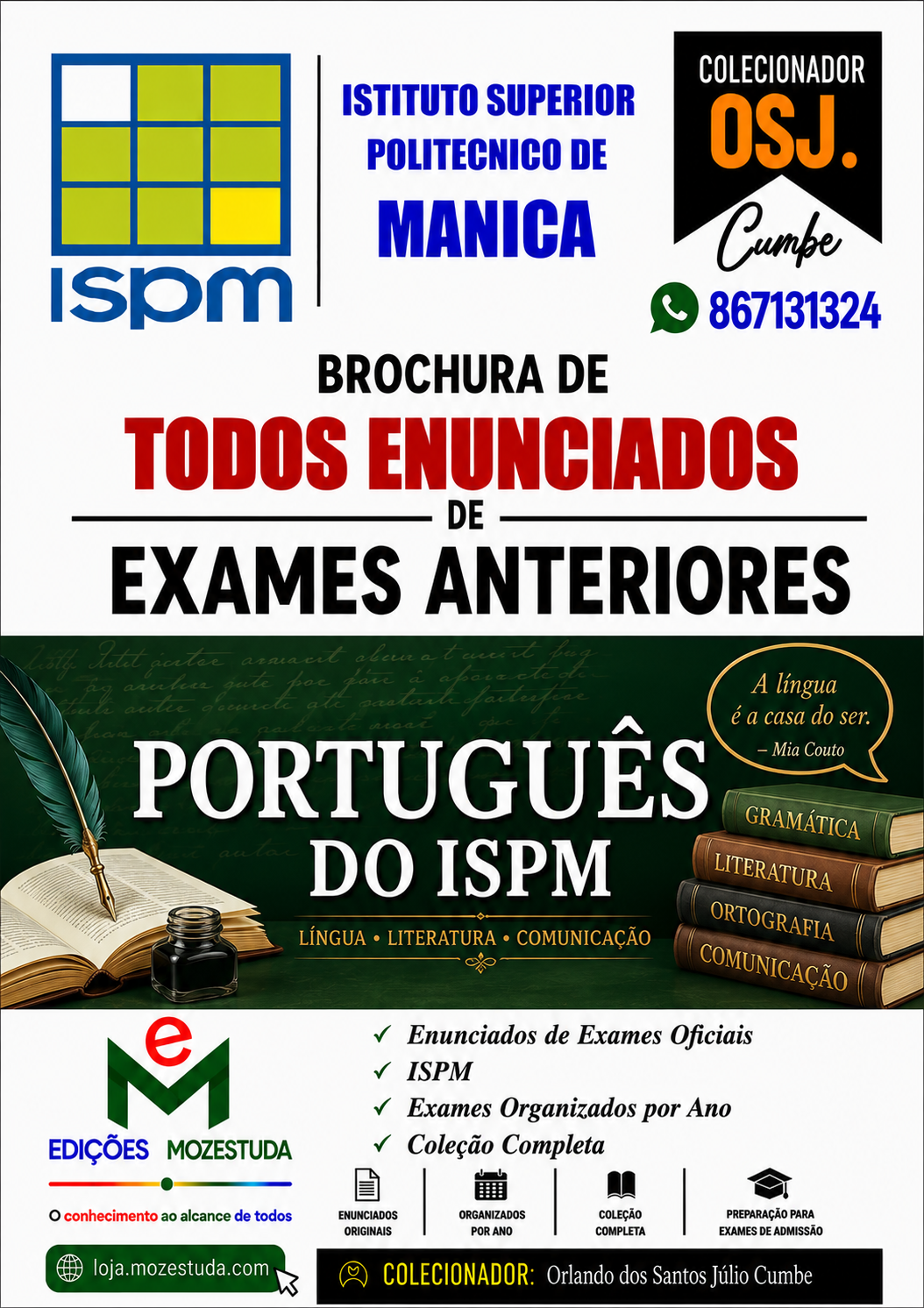 Brochura de Exames de Português do ISPM (Todos Enunciados)