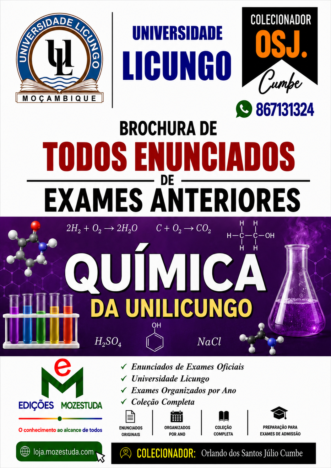 Brochura de Exames de Química da UniPungue (Todos Enunciados)