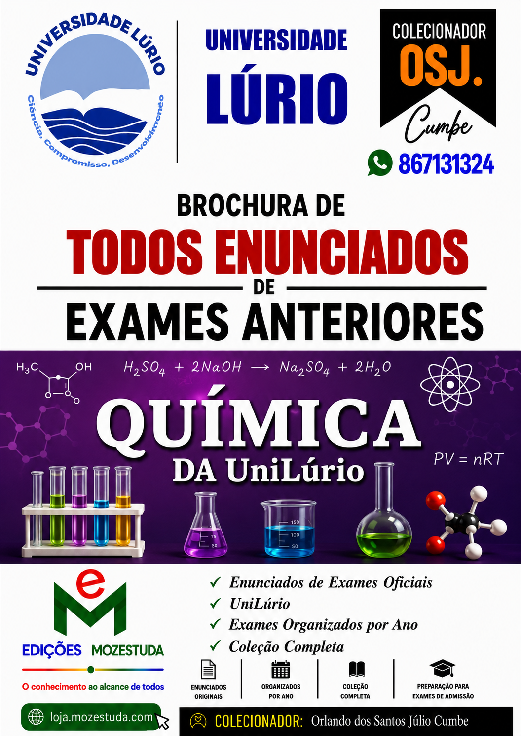 Brochura de Exames de Química da UniLurio (Todos Enunciados)