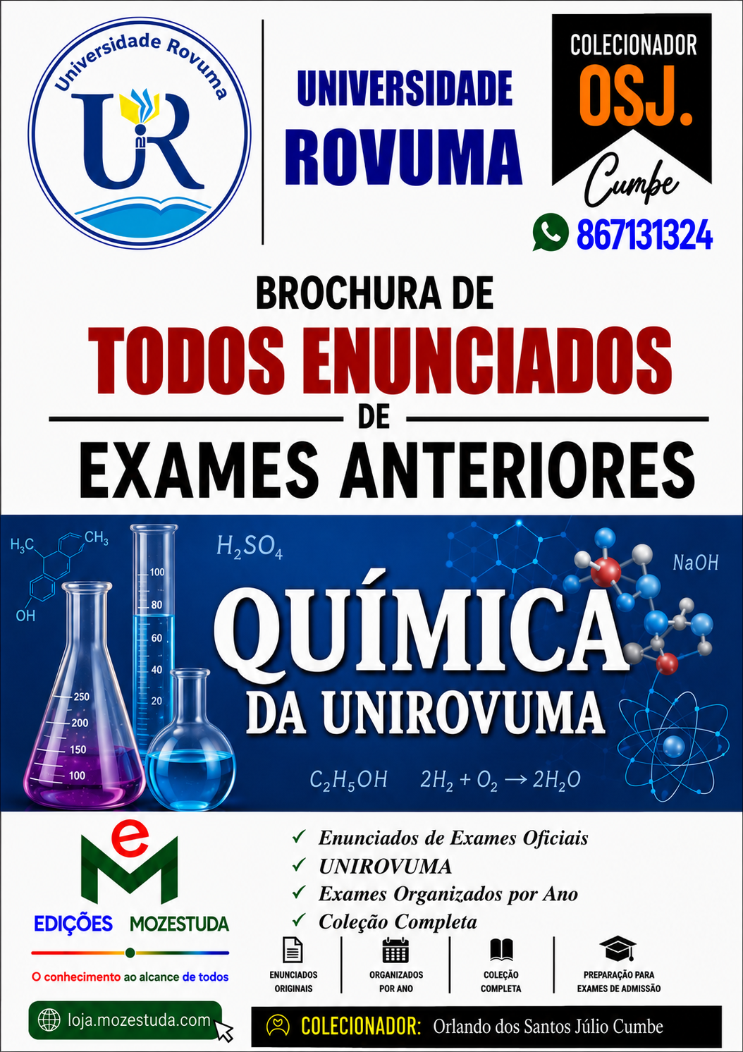 Brochura de Exames de Química da UniRovuma (Todos Enunciados)