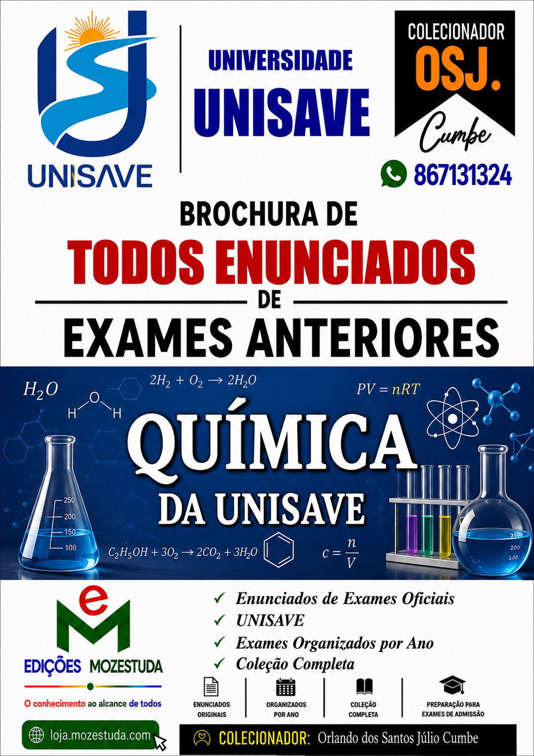 Brochura de Exames de Química da UniSave (Todos Enunciados)