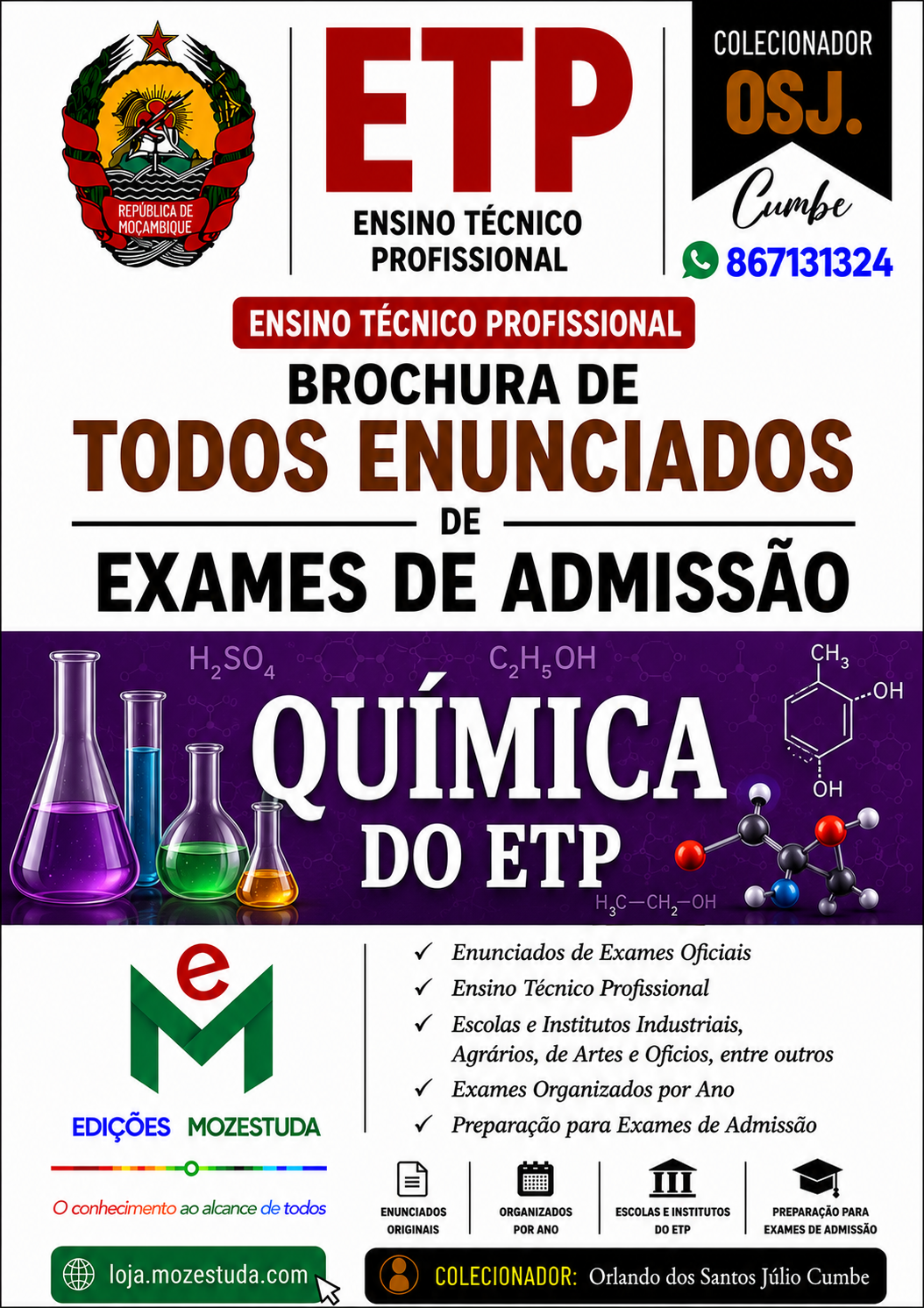 Brochura de Exames de Química do ETP (Todos os Enunciados)