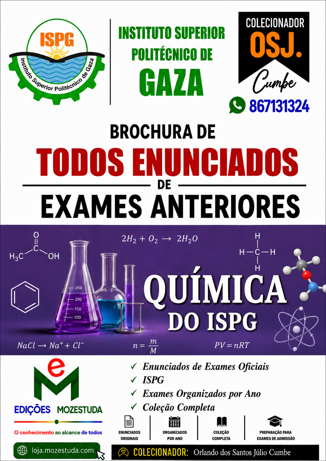 Brochura de Exames de Química do ISPG (Todos Enunciados)