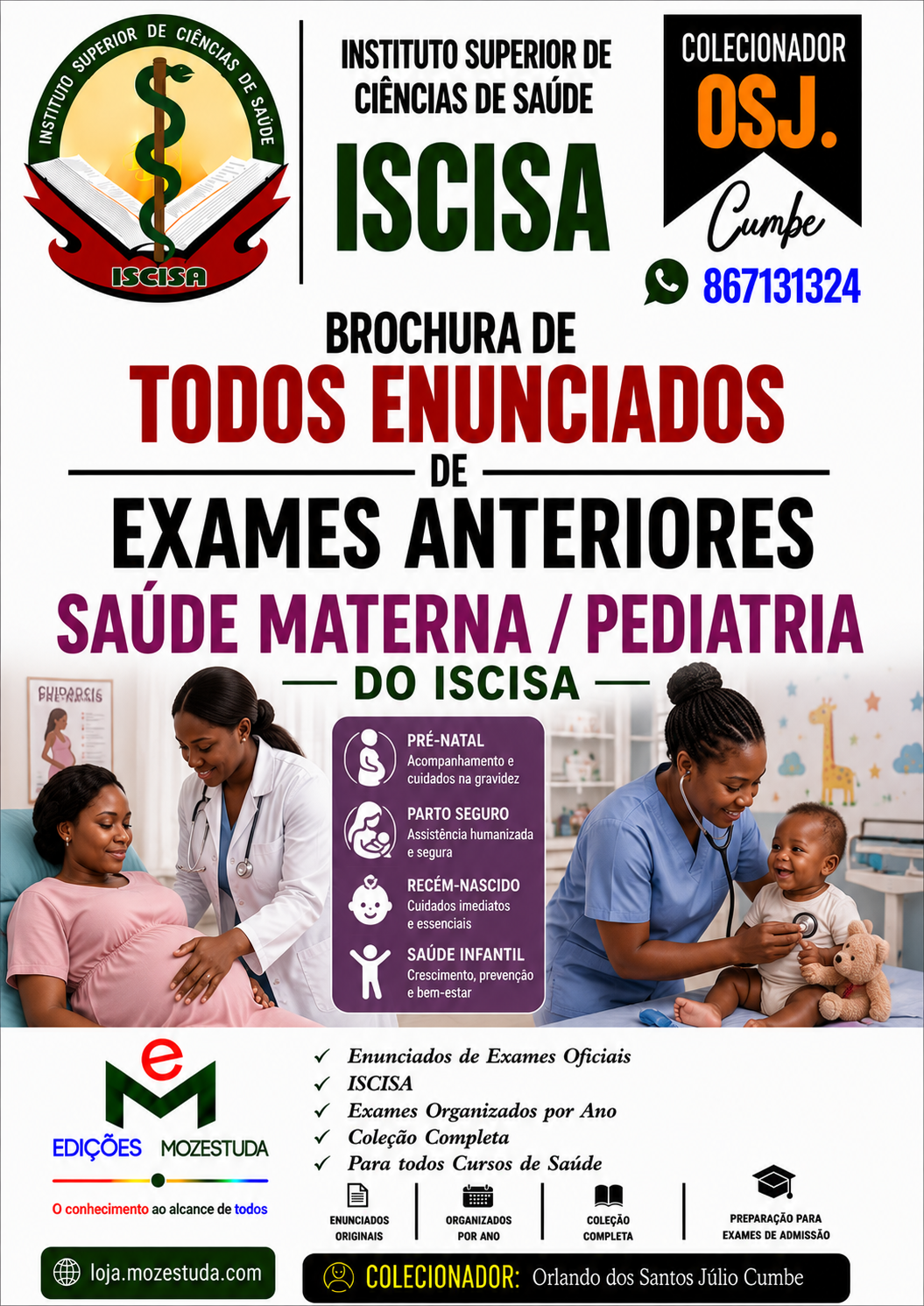 Brochura de Exames de Saúde Materna e Pediatria do ISCISA (Todos Enunciados)