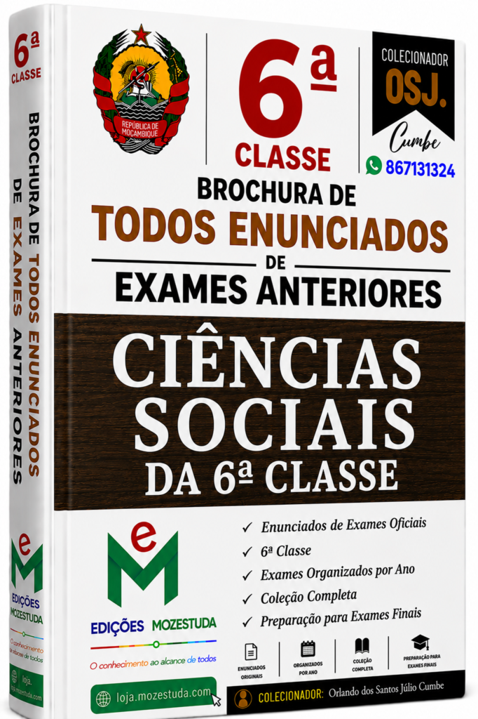 Brochura de Exames de Ciências Sociais da 6ª classe (Todos Enunciados)
