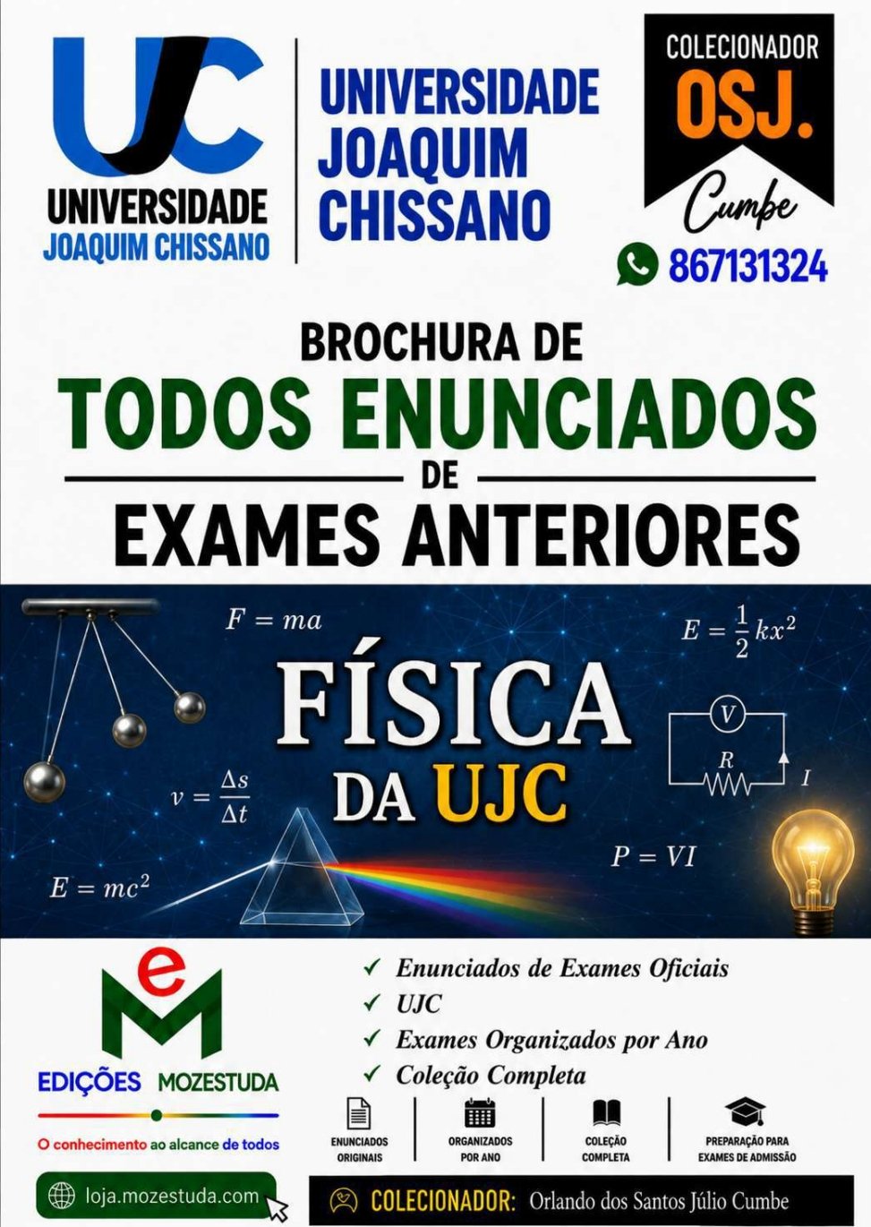 Brochura de Exames de Física da UJC (Todos Enunciados)