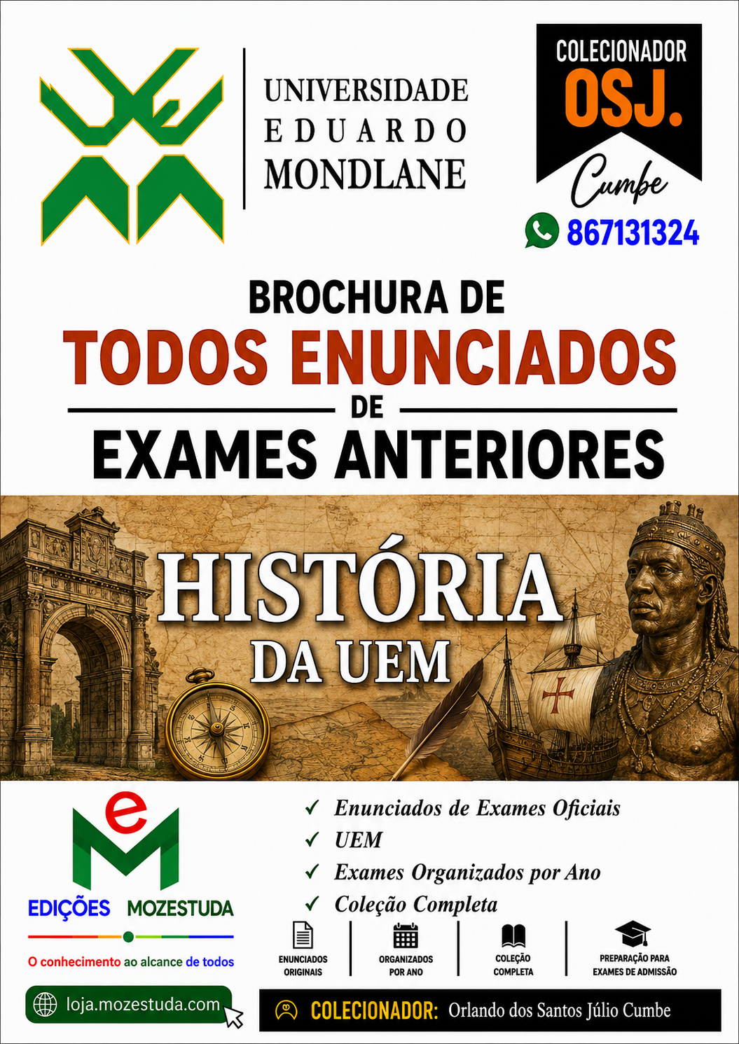 Brochura de Exames de História da UEM (Todos Enunciados)