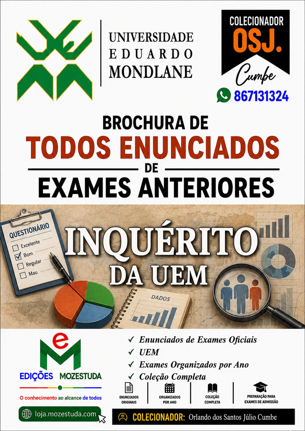 Brochura de Exames de Inquérito da UEM (Todos Enunciados)
