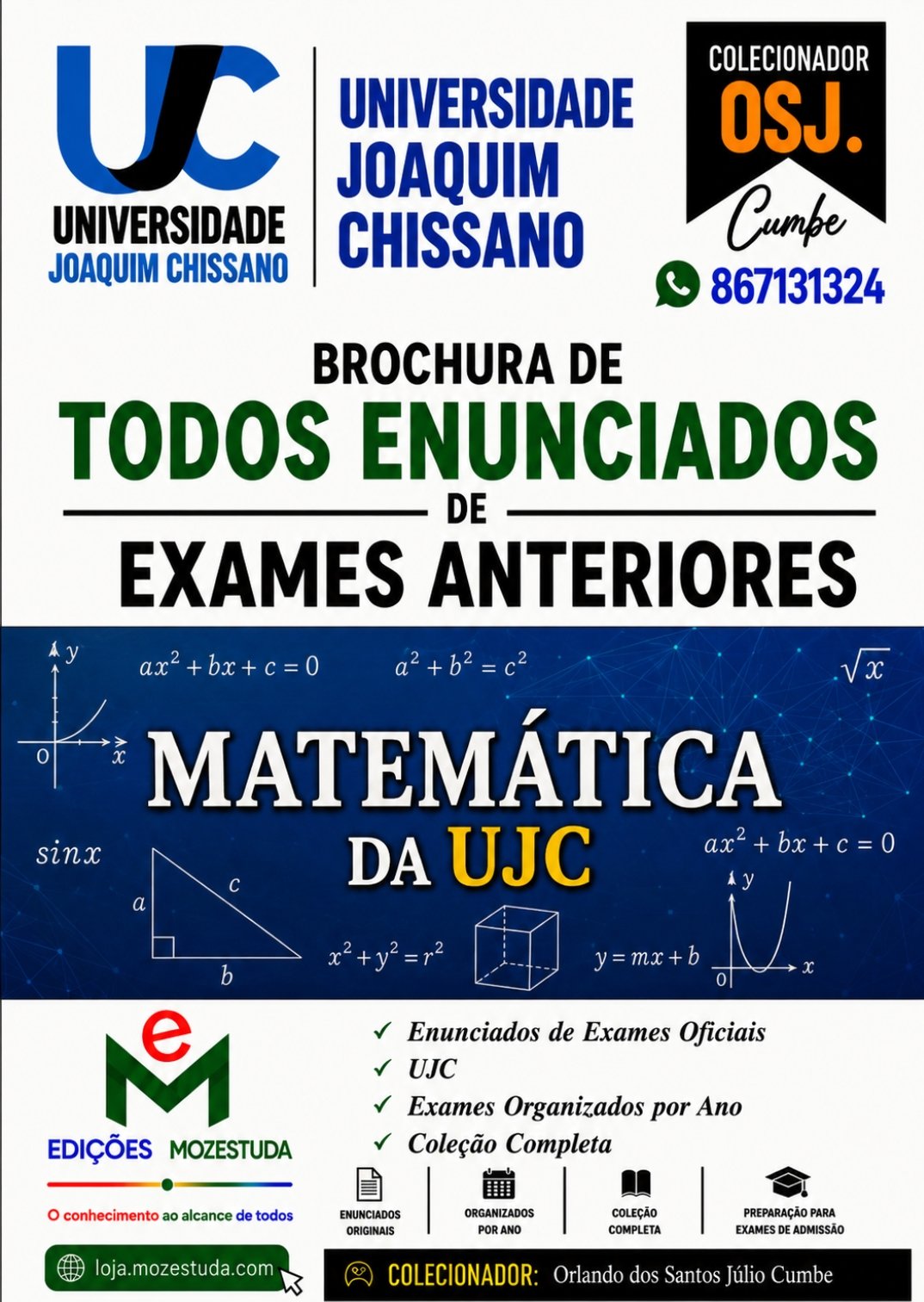 Brochura de Exames de Matemática da UJC (Todos Enunciados)
