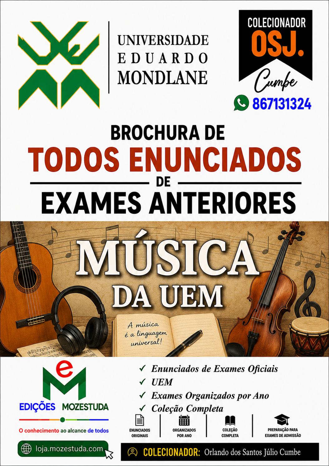 Brochura de Exames de Música da UEM (Todos Enunciados)