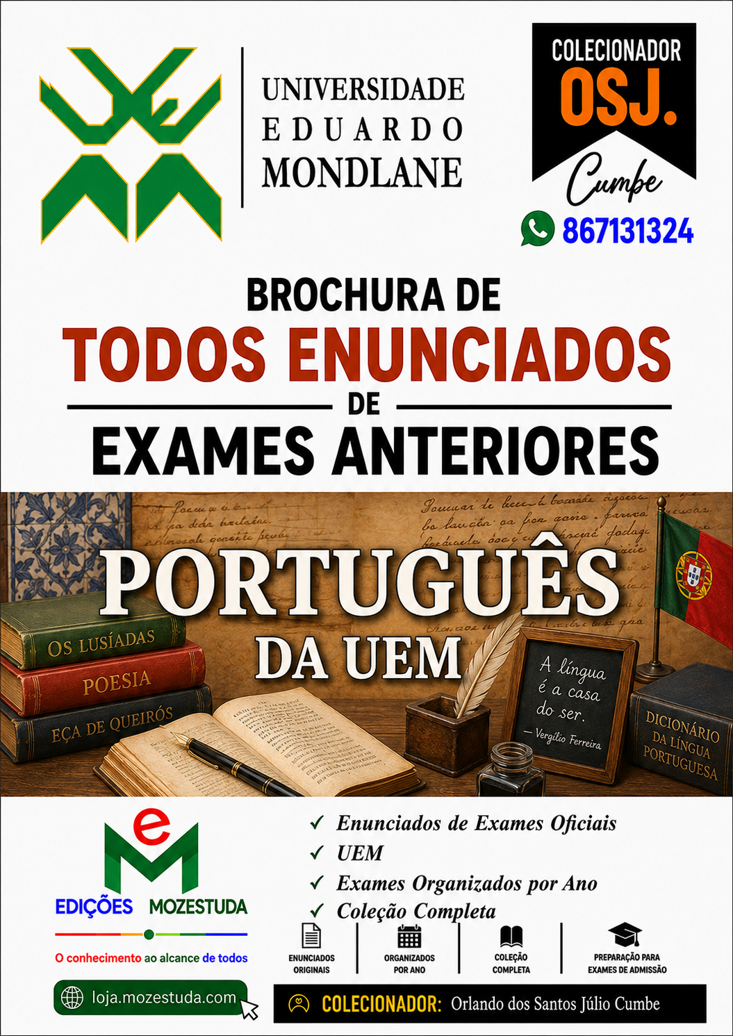 Brochura de Exames de Português da UEM (Todos Enunciados)