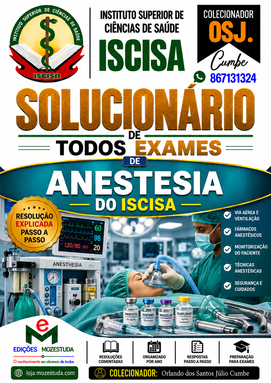 Solucionário de Exames de Anestesia do ISCISA em PDF (Livro Resolução)
