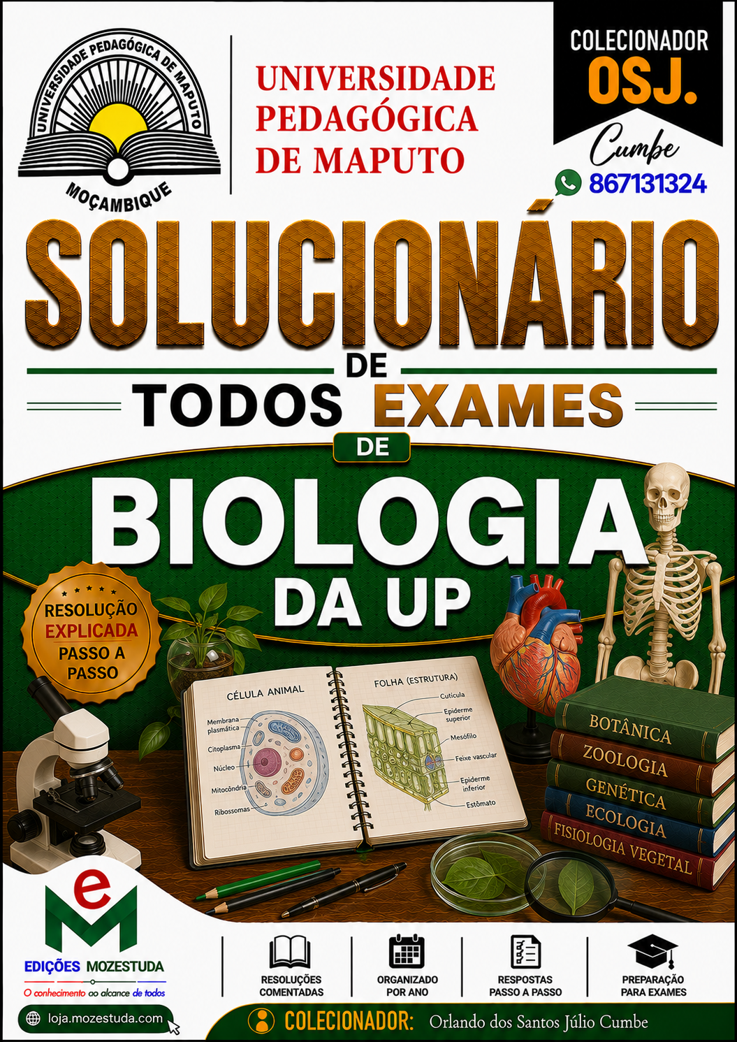 Solucionário de Exames de Biologia da UP em PDF (Livro Resolução)