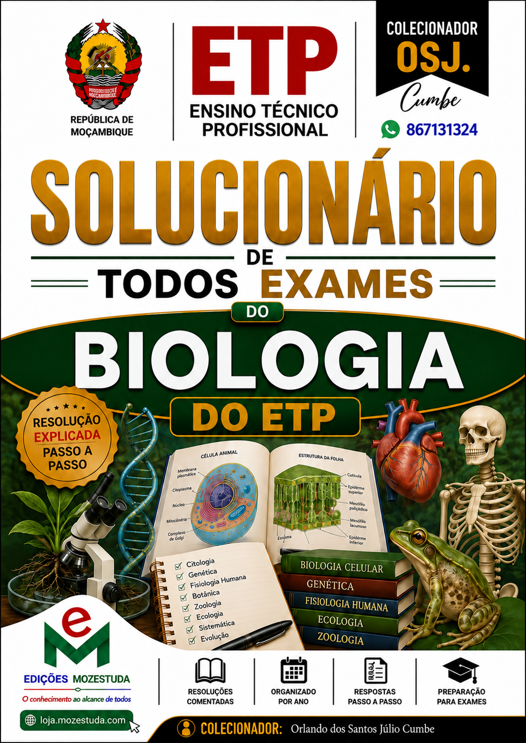 Solucionário de Exames de Biologia do ETP em PDF (Livro Resolução)