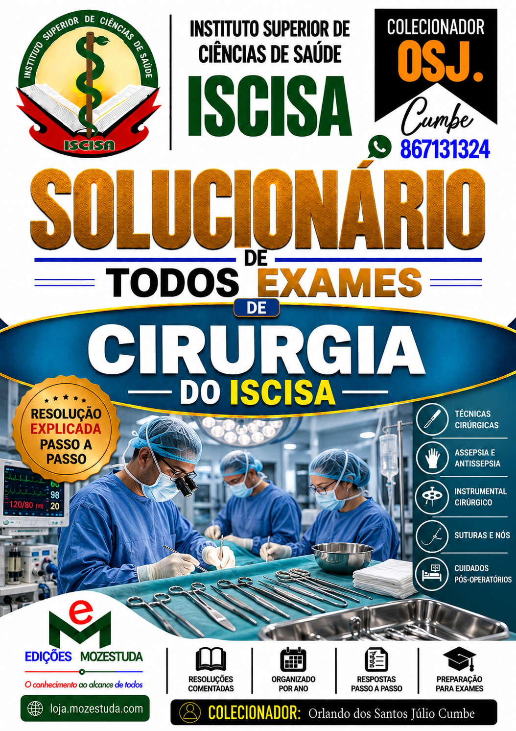 Solucionário de Exames de Cirurgia do ISCISA em PDF (Livro Resolução)