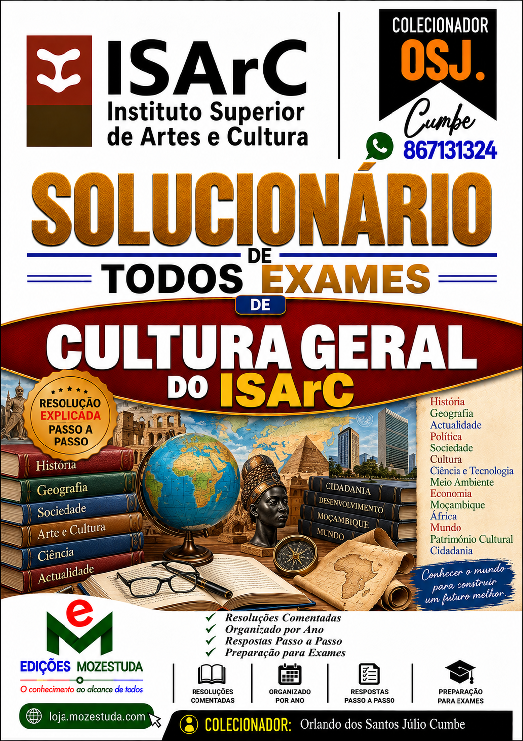 Solucionário de Exames de Cultura Geral do ISArC em PDF (Livro Resolução)
