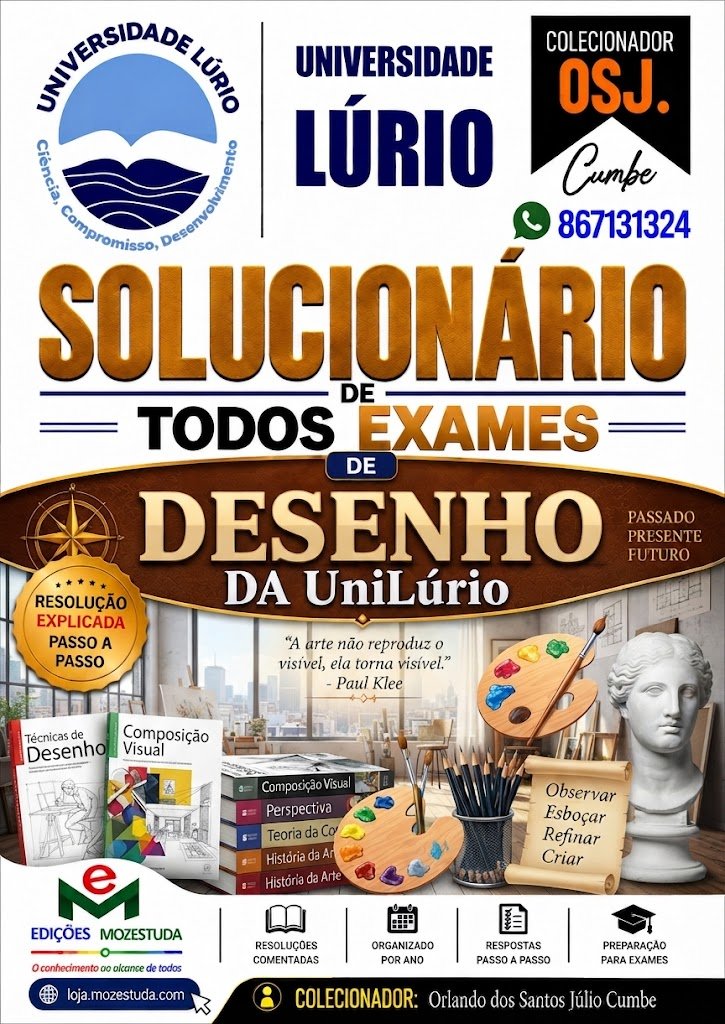 Solucionário de Exames de Desenho da UniLúrio em PDF (Livro Resolução)