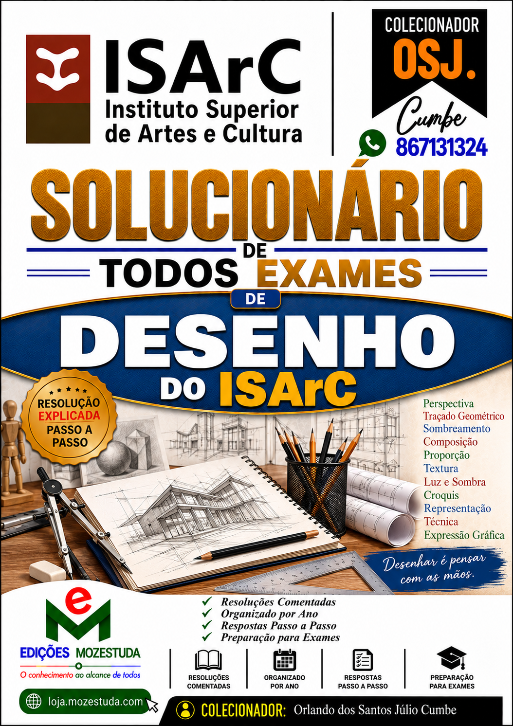 Solucionário de Exames de Desenho do ISArC em PDF (Livro Resolução)