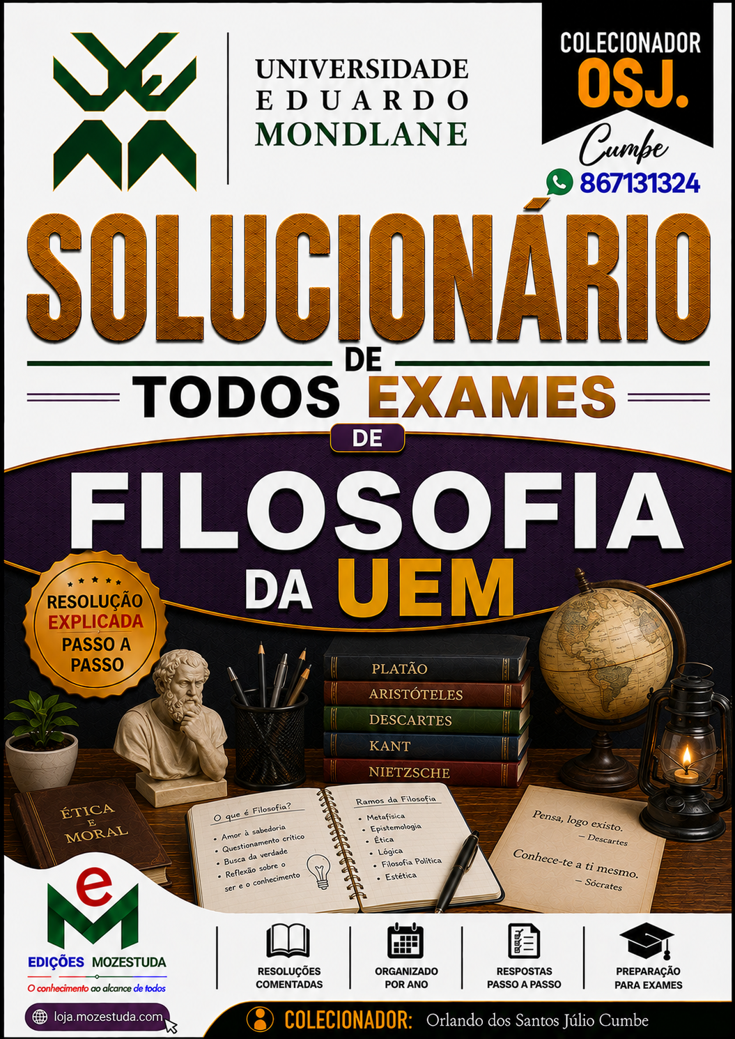 Solucionário de Exames de Filosofia da UEM em PDF (Livro Resolução)