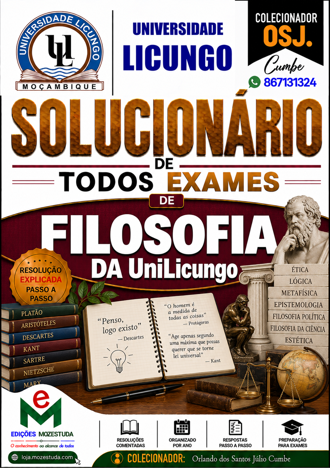 Solucionário de Exames de Filosofia da UniLicungo em PDF (Livro Resolução)