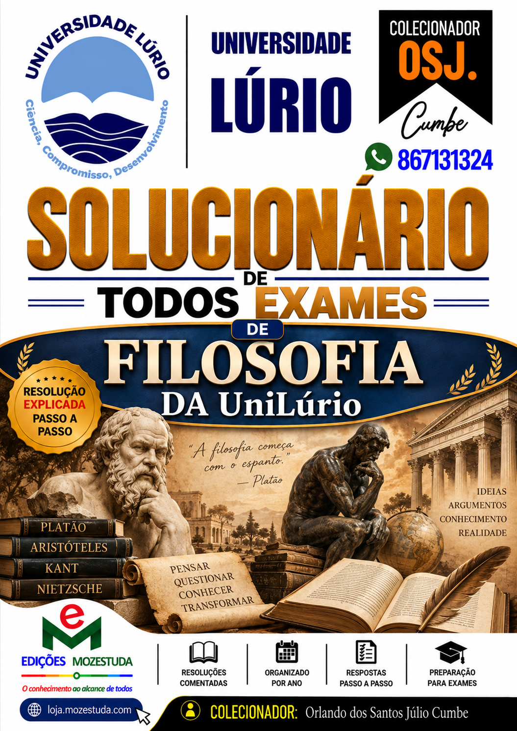Solucionário de Exames de Filosofia da UniLúrio em PDF (Livro Resolução)