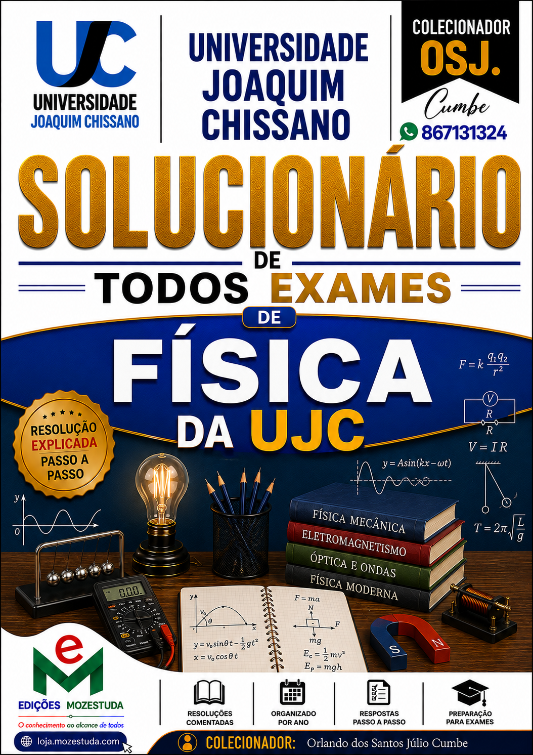 Solucionário de Exames de Física da UJC em PDF (Livro Resolução)
