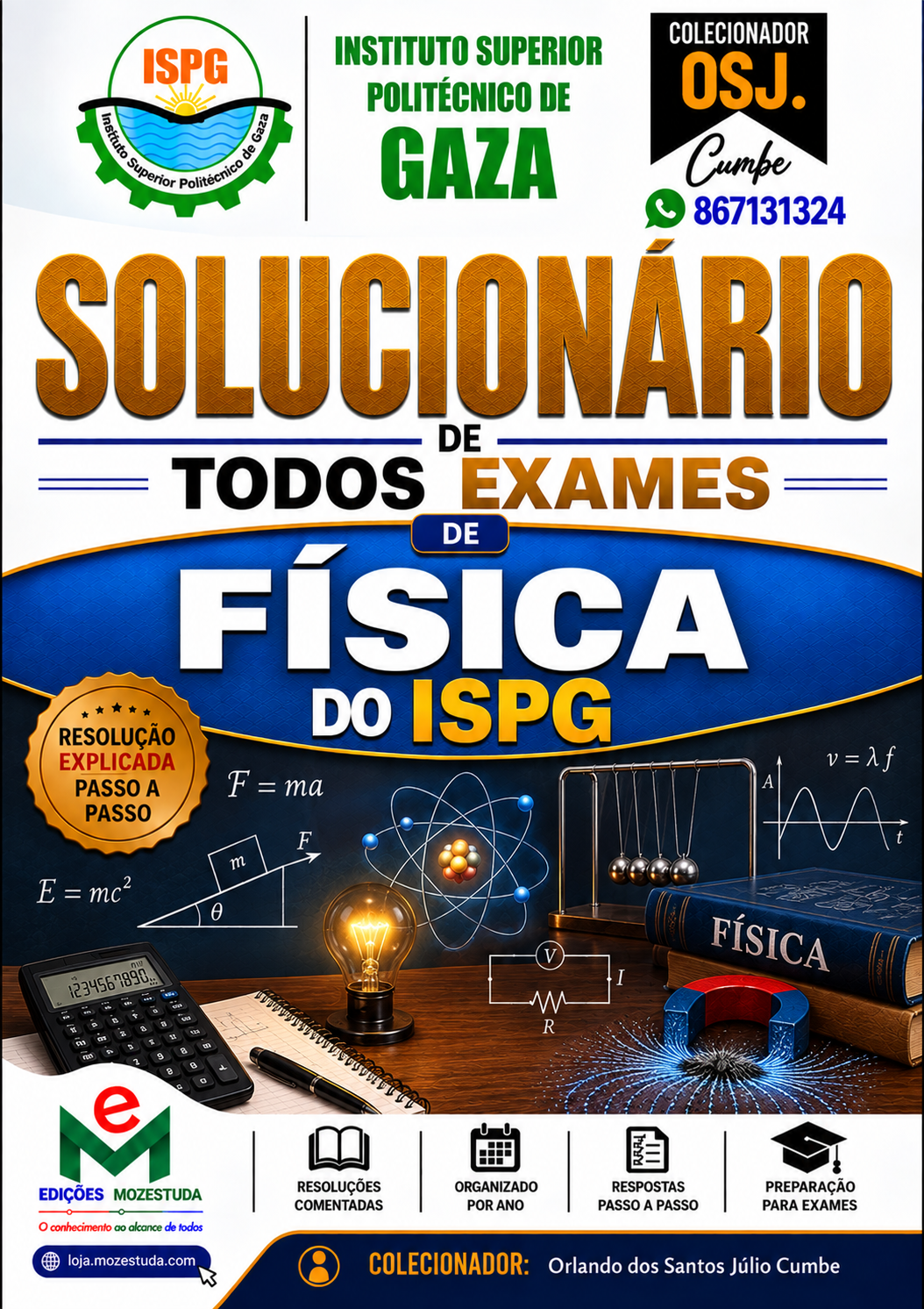 Solucionário de Exames de Física do ISPG em PDF (Livro Resolução)