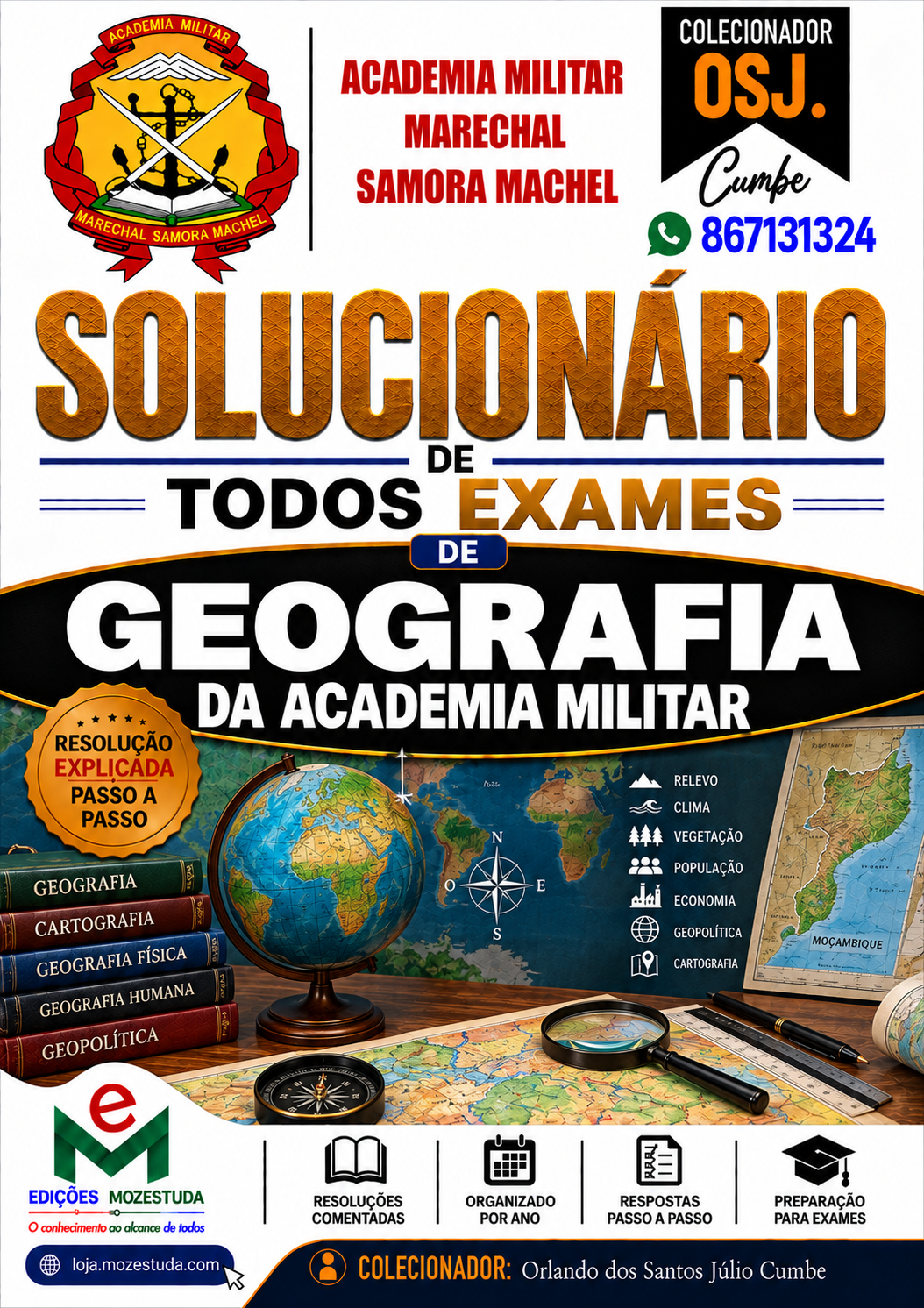 Solucionário de Exames de Geografia da Academia Militar em PDF (Livro Resolução)