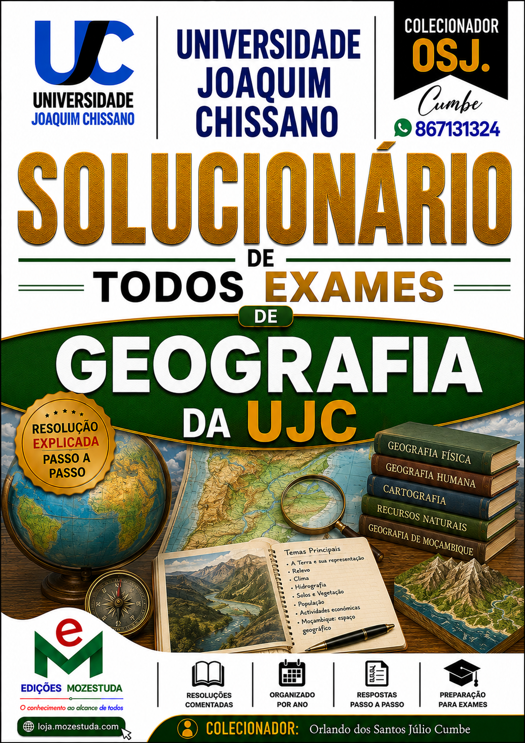 Solucionário de Exames de Geografia da UJC em PDF (Livro Resolução)