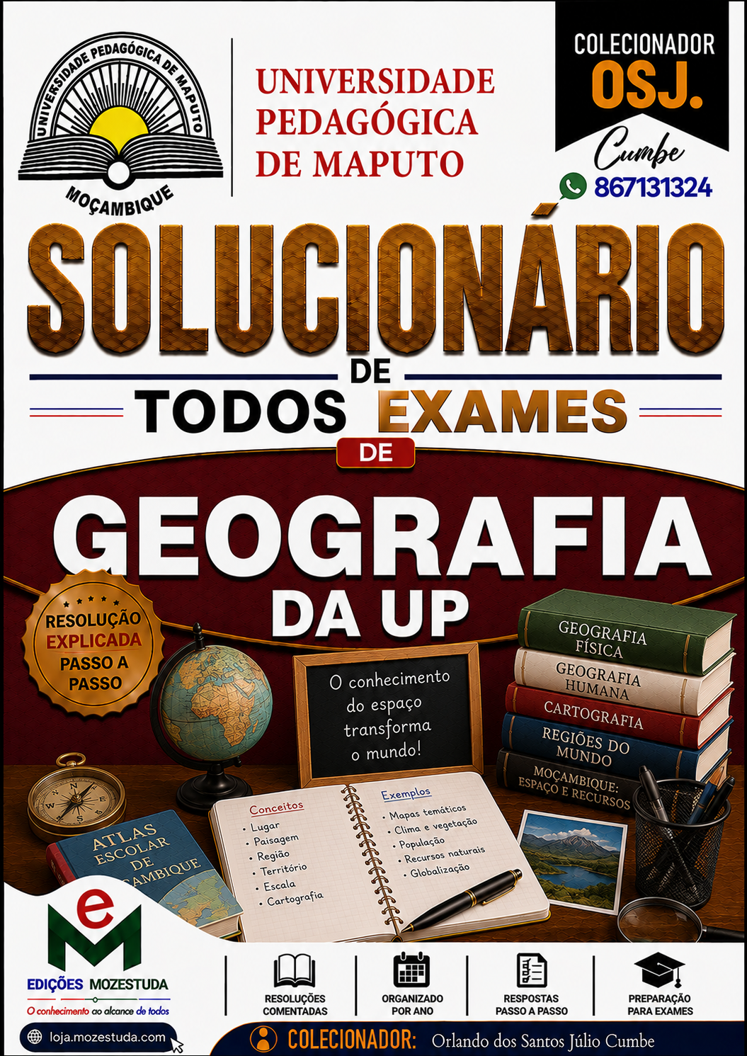 Solucionário de Exames de Geografia da UP em PDF (Livro Resolução)