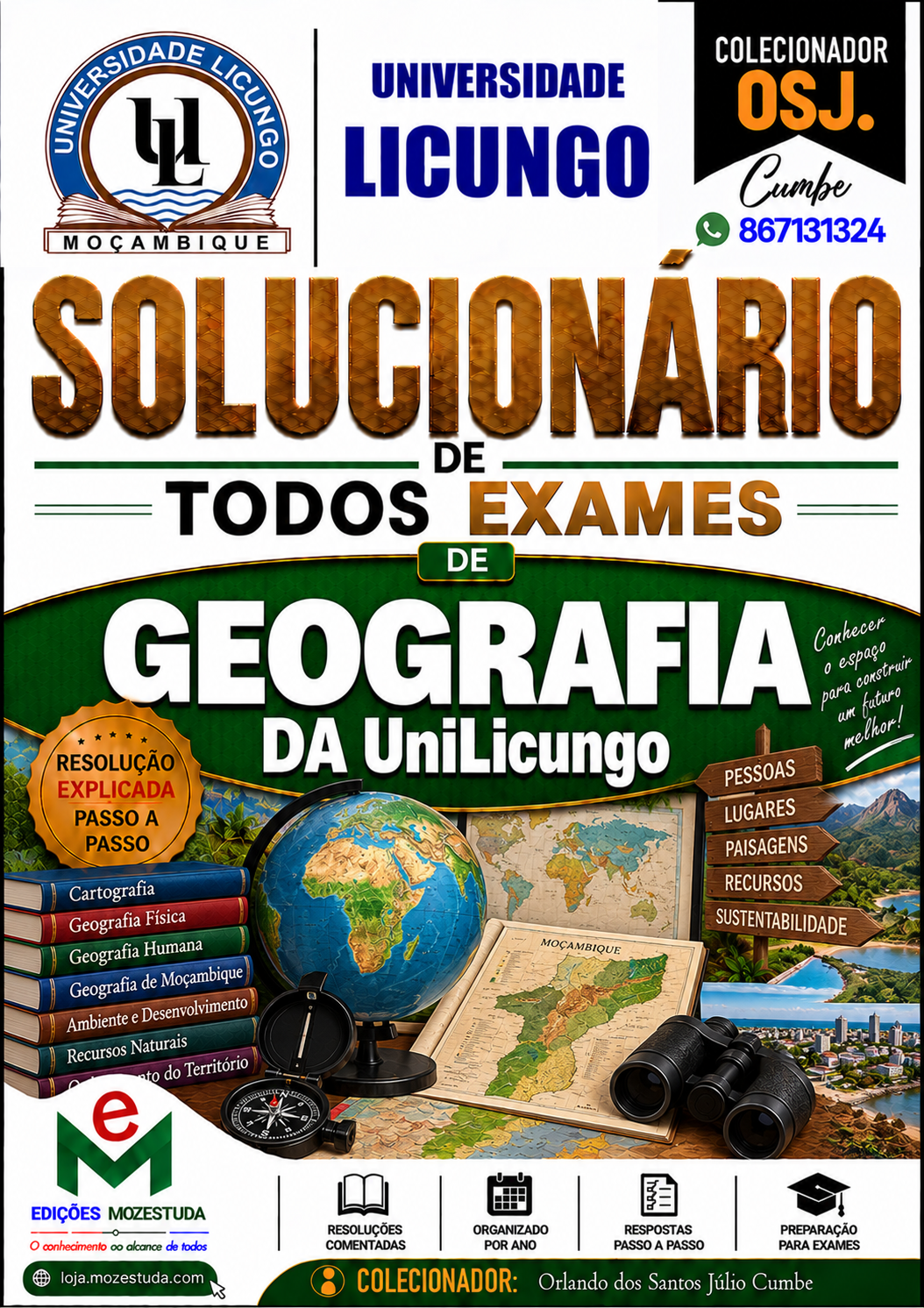 Solucionário de Exames de Geografia da UniLicungo em PDF (Livro Resolução)