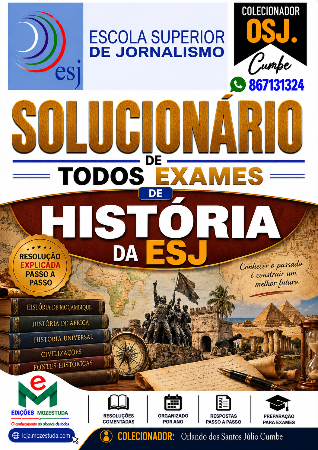 Solucionário de Exames de História da ESJ em PDF (Livro Resolução)