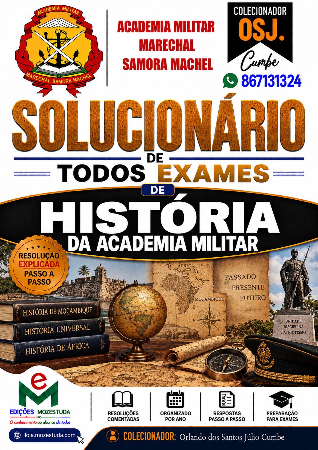 Solucionário de Exames de História da Academia Militar em PDF (Livro Resolução)