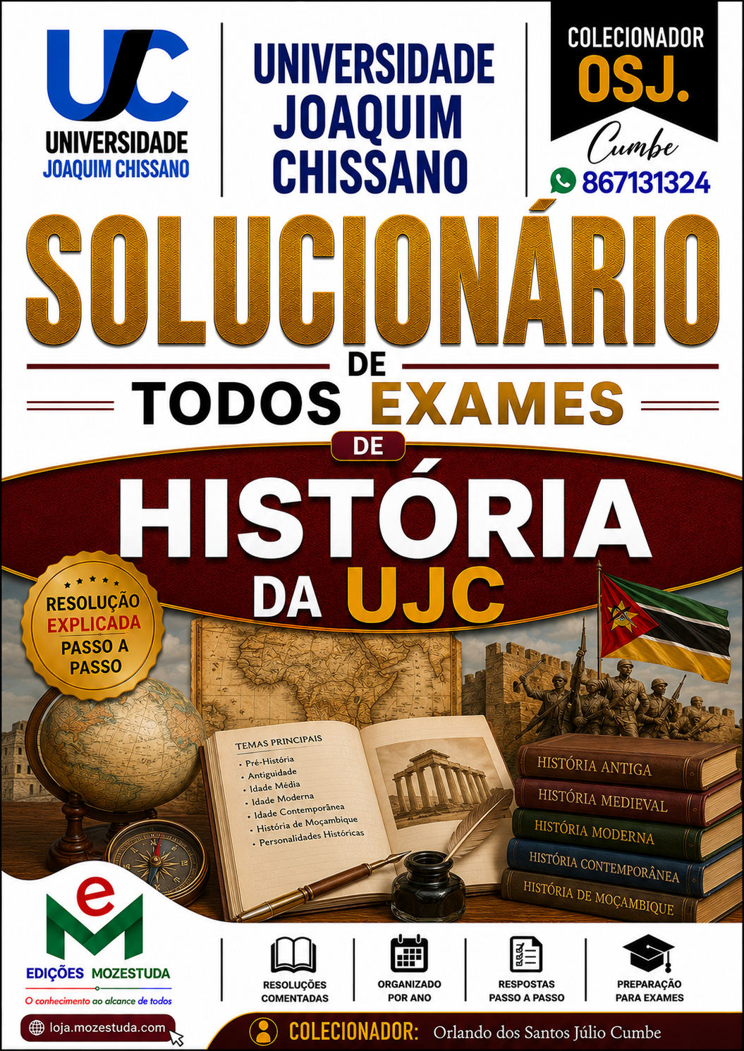 Solucionário de Exames de História da UJC em PDF (Livro Resolução)