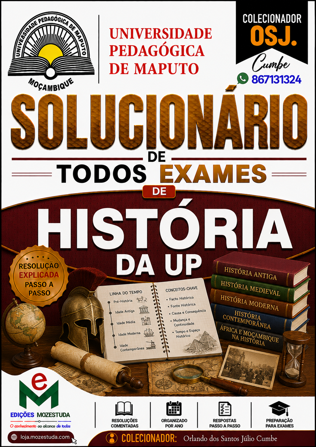 Solucionário de Exames de História da UP em PDF (Livro Resolução)