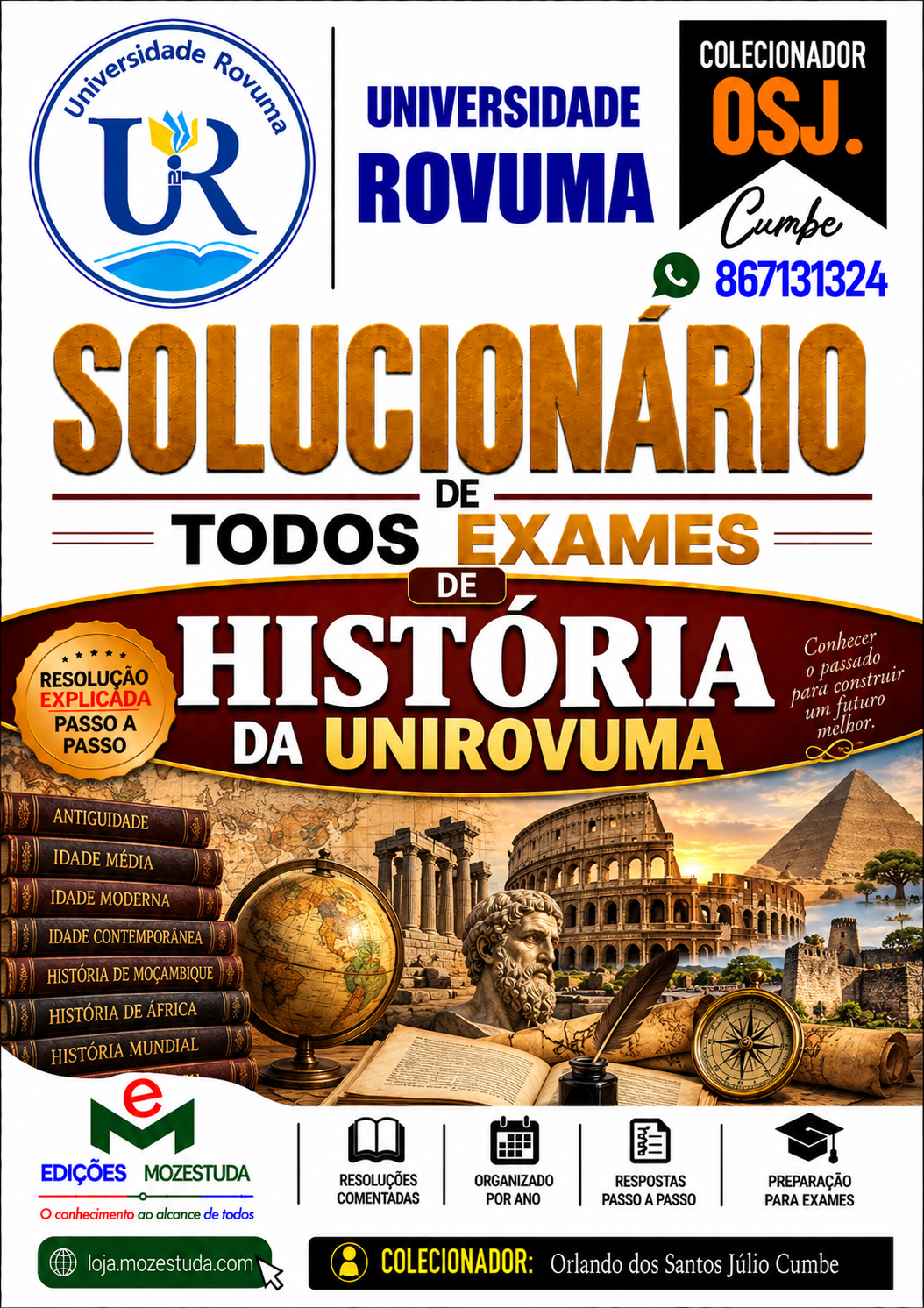 Solucionário de Exames de História da UniRovuma em PDF (Livro Resolução)