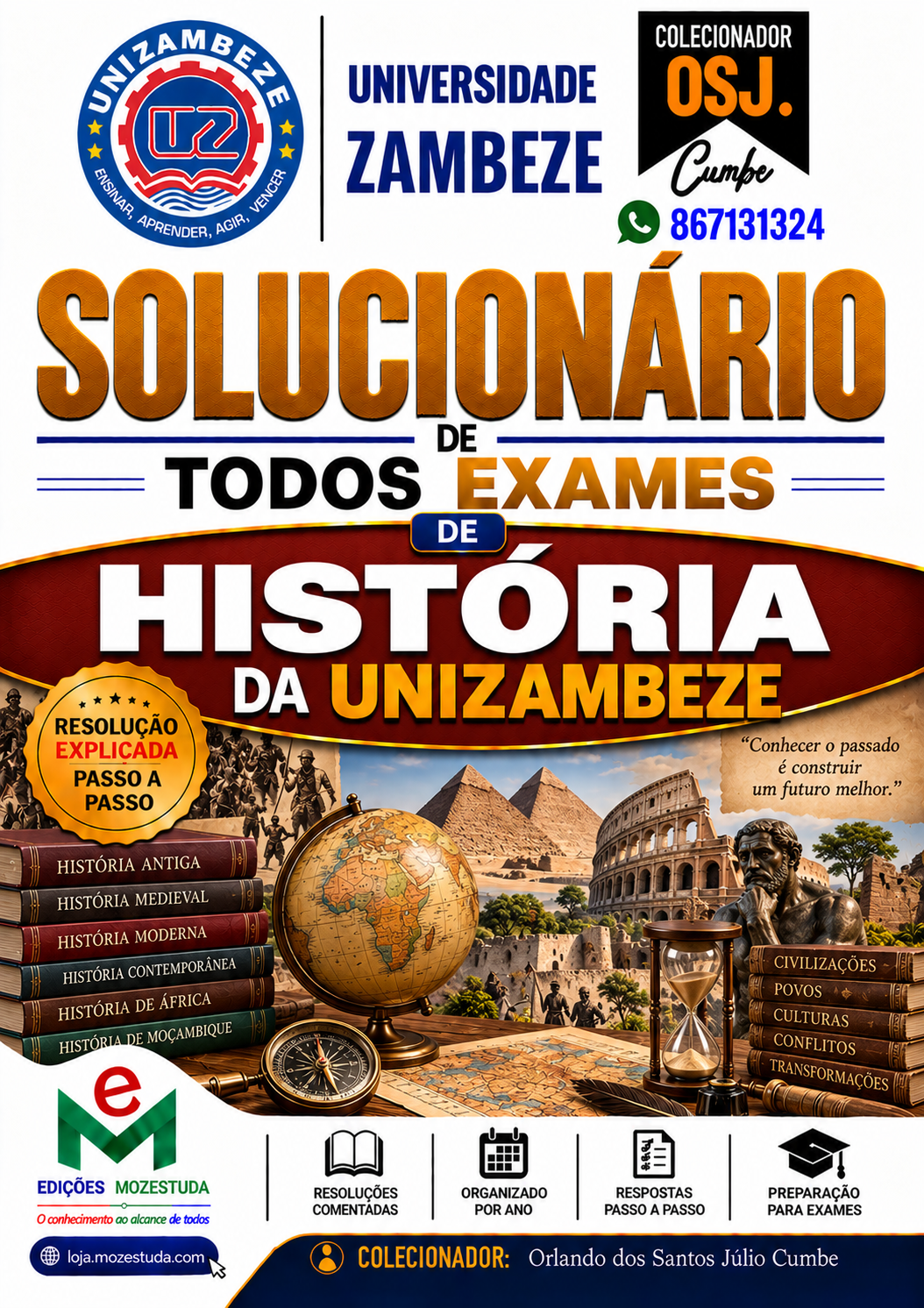 Solucionário de Exames de História da UniZambeze em PDF (Livro Resolução)