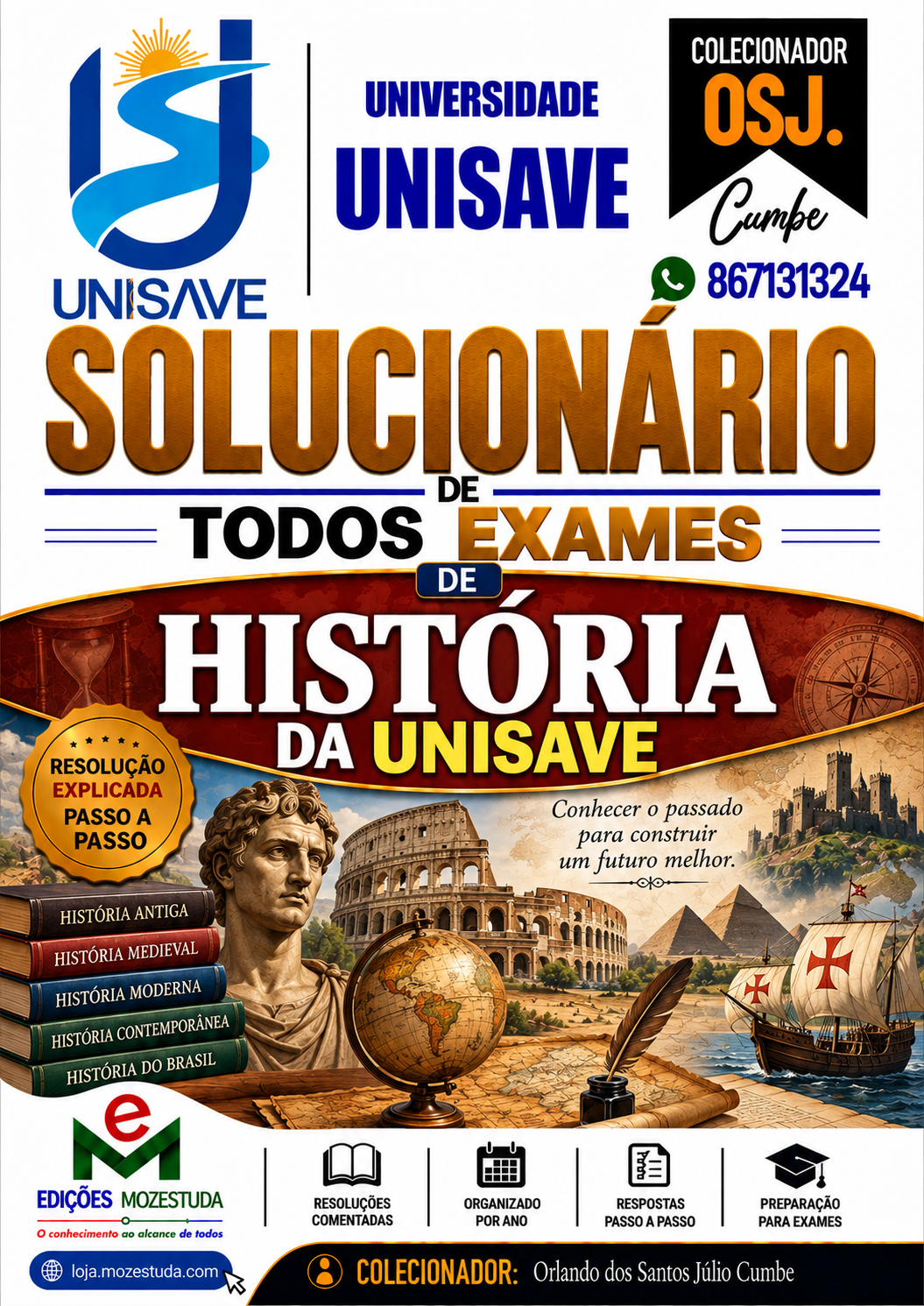 Solucionário de Exames de História da UniSave em PDF (Livro Resolução)