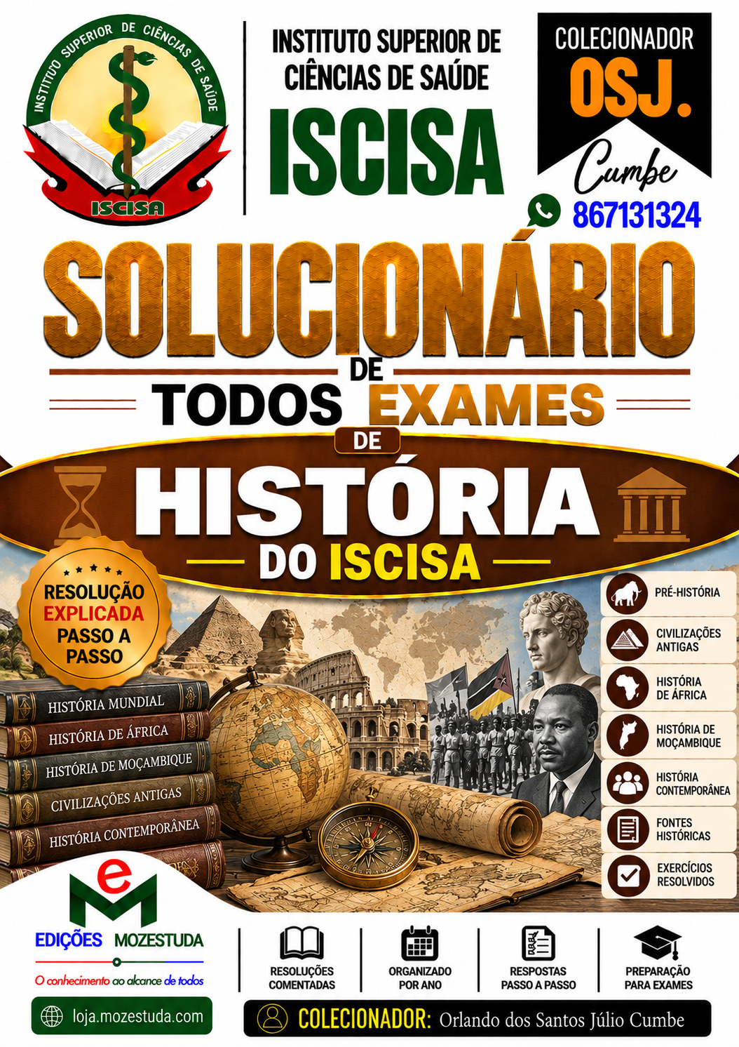 Solucionário de Exames de História do ISCISA em PDF (Livro Resolução)