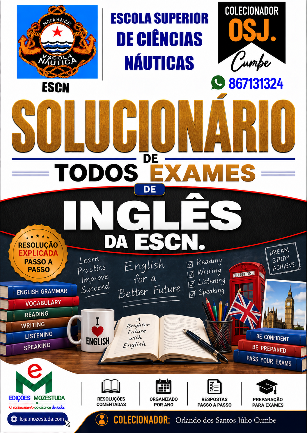 Solucionário de Exames de Inglês da ESCN em PDF (Livro Resolução)