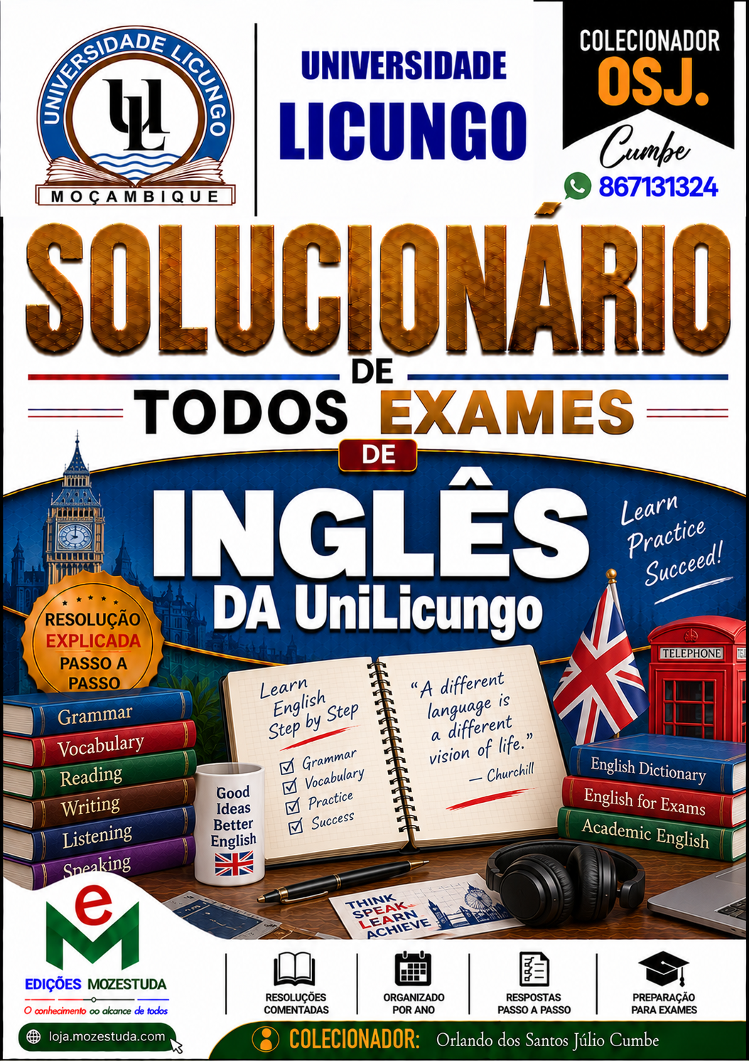 Solucionário de Exames de Inglês da UniLicungo em PDF (Livro Resolução)