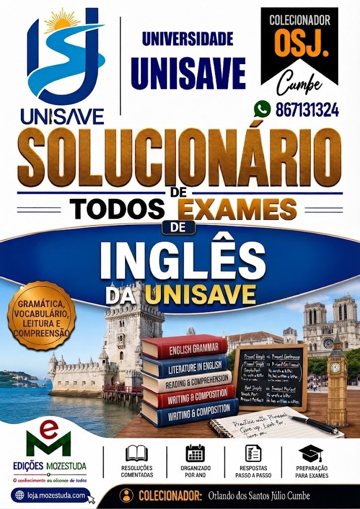 Solucionário de Exames de Inglês da UniSave em PDF (Livro Resolução)