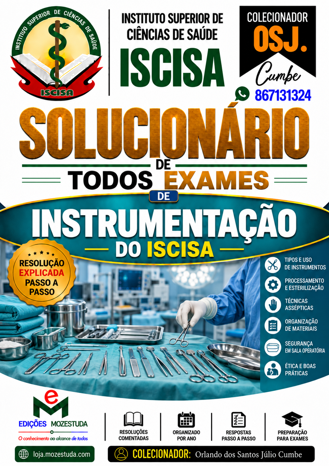 Solucionário de Exames de Instrumentação do ISCISA em PDF (Livro Resolução)