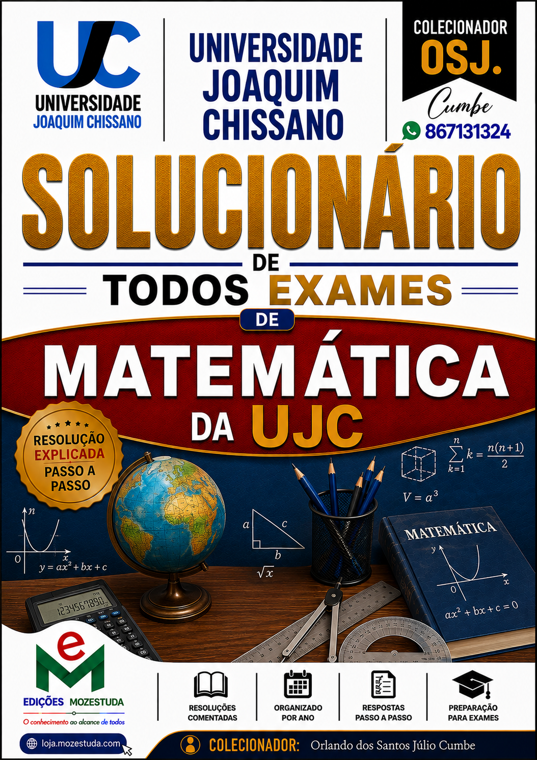 Solucionário de Exames de Matemática da UJC em PDF (Livro Resolução)