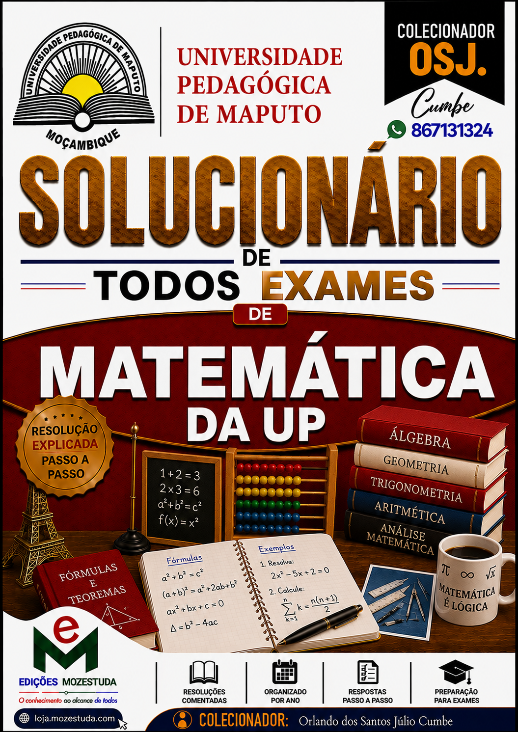 Solucionário de Exames de Matemática da UP em PDF (Livro Resolução)