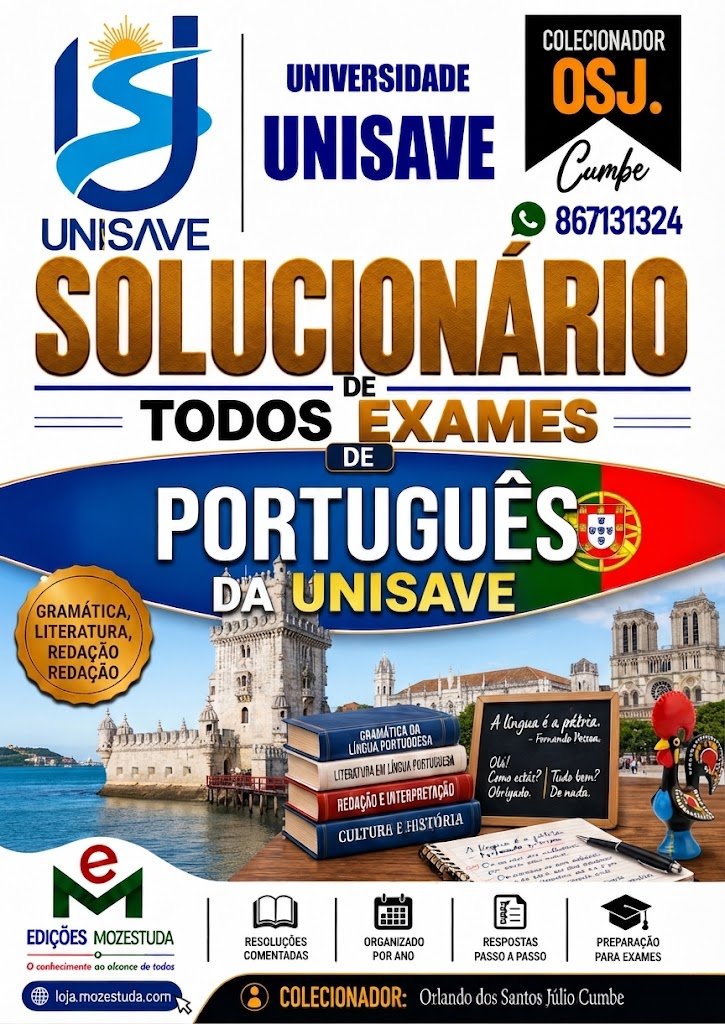 Solucionário de Exames de Português da UniSave em PDF (Livro Resolução)