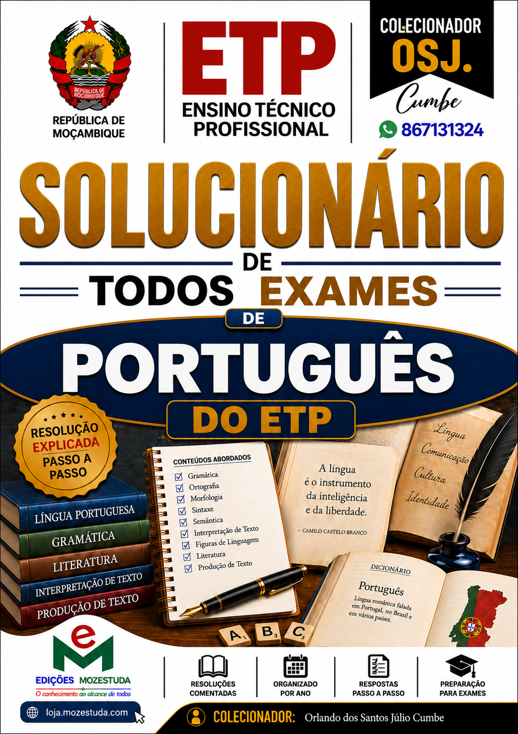 Solucionário de Exames de Português do ETP em PDF (Livro Resolução)