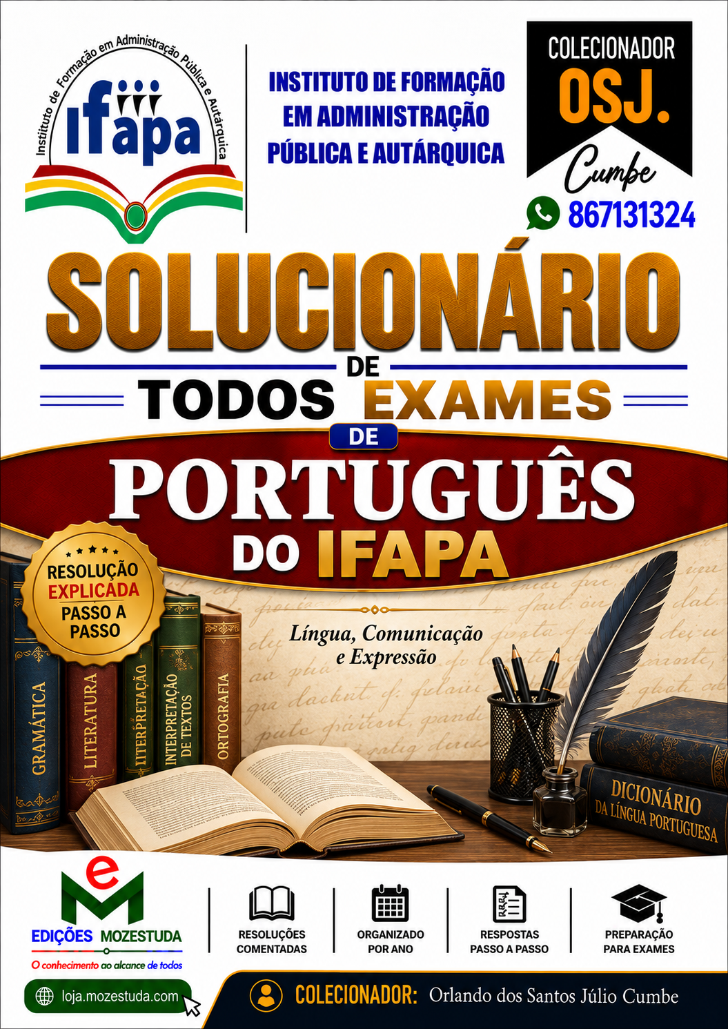 Solucionário de Exames de Português do IFAPA em PDF (Livro Resolução)