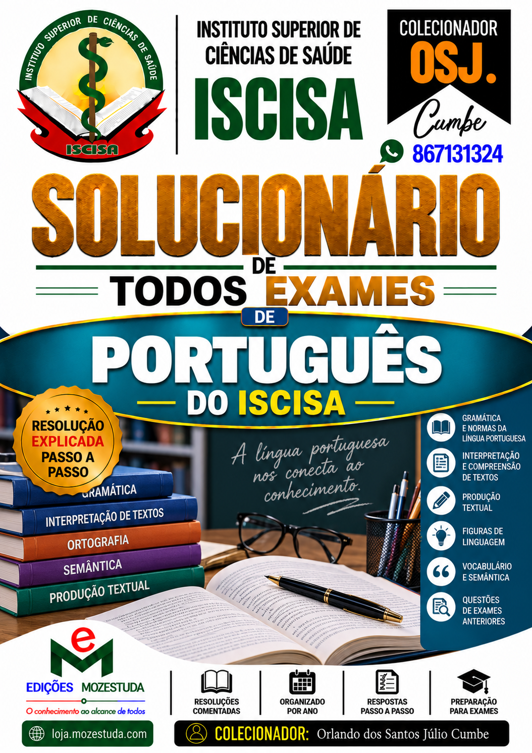 Solucionário de Exames de Português do ISCISA em PDF (Livro Resolução)