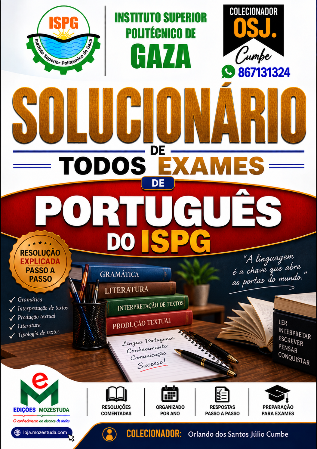 Solucionário de Exames de Português do ISPG em PDF (Livro Resolução)